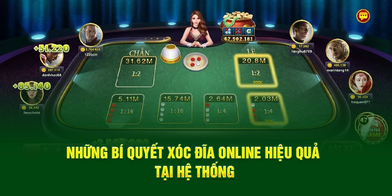 Những bí quyết xóc đĩa online hiệu quả tại hệ thống